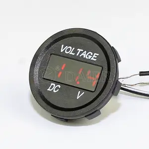 12V Meter LED Digital Display DC Voltmeter Voltage Meter with Terminals for Car Automobiles Motorcycle Truck Boat Marine