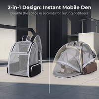 Sortant Grande Capacité Transparent Double Épaule Pet Carrier Quatre Saisons Universel Portable Respirant Sac pour Chats Chiens