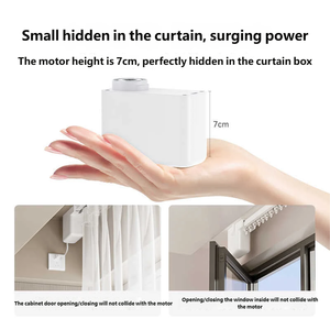 Rideau électrique intelligent transfrontalier - Moteur caché, commande vocale, ouverture/fermeture automatique du rail de rideau pour la maison et le bureau - Product Image 6