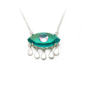 Nueva joyería de moda personalidad collar de moda diamantes multicolores collar con colgante de ojo de diablo para mujer - Product Image 4