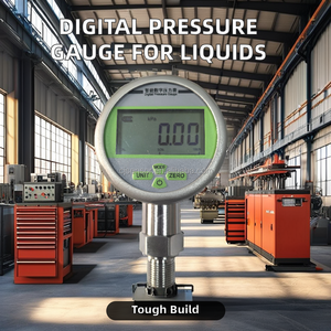 Цифровой манометр для вакуума и давления с питанием от батареи, диафрагменный, 40 МПа, гидравлический, из нержавеющей стали 304, точность 0,5% - Product Image 5
