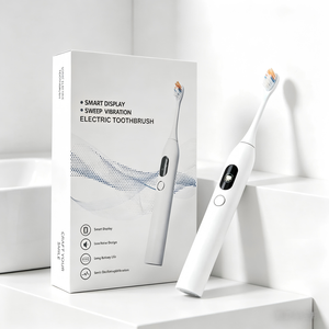<span class=keywords><strong>Cepillo</strong></span> de <span class=keywords><strong>Dientes</strong></span> Eléctrico Inteligente Recargable IPX7 con 4 Cabezales de Cepillado, Vibración Sónica y Pantalla LCD, Producto de Moda - Product Image 1
