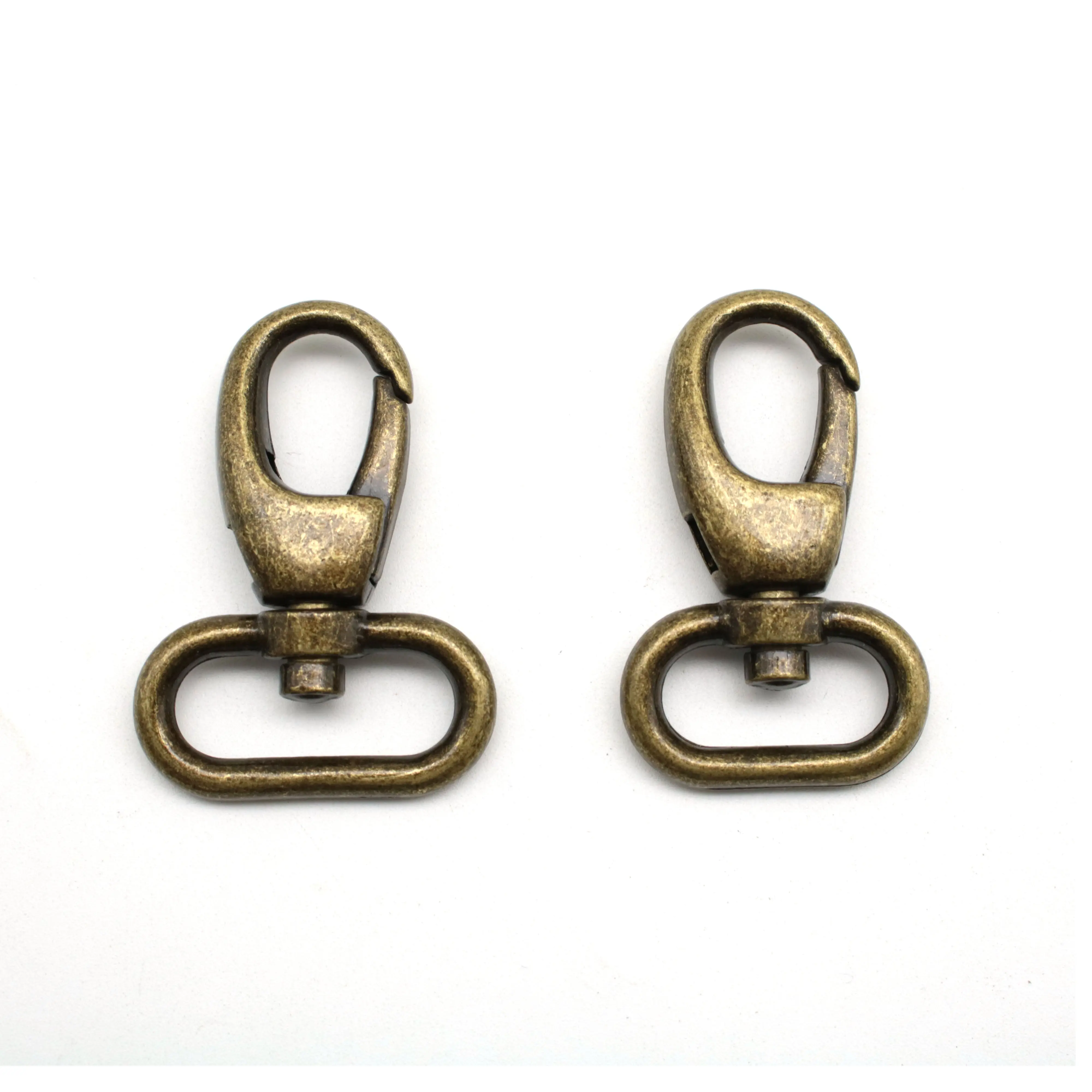 Metal Vintage Antique Brass 20mm 25mm Oval Loop Swivel Snap Hook for Bag