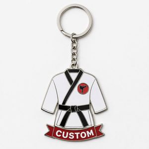 Porte-clés personnalisés en gros de haute qualité, porte-clés pour ceinture uniforme, souvenir de club d'arts martiaux, porte-clés pour les amateurs de karaté - Product Image 2