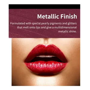 Moisturizing Matte Metallic Lipstick Custom Wholesale Cosmetics