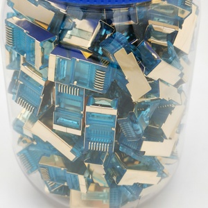 Bulk Rj45 Connectoren Cat5e Cat6 8p8c Modulaire Plug Vergulde Netwerkkabel Eindigt Stp Utp <span class=keywords><strong>Ethernet</strong></span> <span class=keywords><strong>Connector</strong></span> Jar Pack - Product Image 2