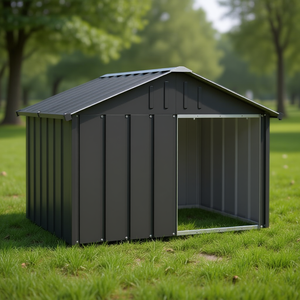 Casa para Perros de Acero Galvanizado Antracita 45.9x40.6x32.1 Pulgadas, Casa para Mascotas Resistente para Exteriores, para Perros Grandes, para Todas las Estaciones - Product Image 2
