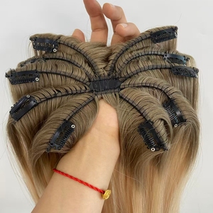 अल्ट्रा-पतली निर्बाध स्पाइडर क्लिप बालों का विस्तार अदृश्य कुंवारी मानव बाल हाथ बंधे दोहरे खींचे हुए बाल एक्सटेंशन क्लिप - Product Image 4