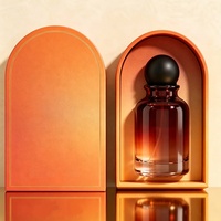 Flacons de parfum en verre cylindriques de couleur personnalisable, vaporisateur à pompe, bouchon en bois, boîte cadeau, 30 ml/50 ml/100 ml, OEM/ODM, impression à l'écran