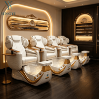 Fauteuil de pédicure et spa pour les pieds haut de gamme personnalisé avec massage, support de pédicure électrique, fournisseur OEM&ODM de fauteuils de luxe pour manucure et pédicure