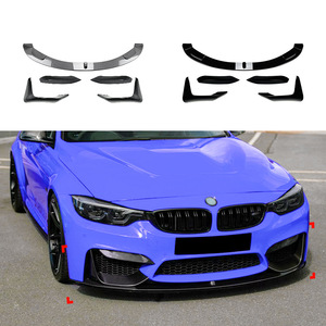 Bmw Front Bumper Lip Splitter Canards <b>Corner</b> <b>Protectors</b> F80 F81 F82 F83 Abs Piano Black Carbon Fiber Texture - Product Image 5