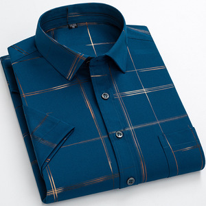 Camicie da <span class=keywords><strong>Uomo</strong></span> Casual Formali a Maniche Corte, Traspiranti, Antipiega, ad Asciugatura Rapida, Ideali per Lavoro e Business - Product Image 4
