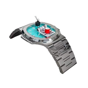 ساعات مشي حقيقية طاولة قهوة فاخرة حديثة مع مرآة لأثاث غرفة المعيشة طاولة قهوة فنية - Product Image 5