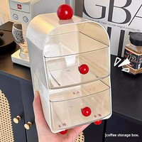 Boîte de rangement créative multi-niveaux en plastique pour sachets de thé et de café, style tiroir, grande capacité, organisateur de bureau pour la maison et le bureau