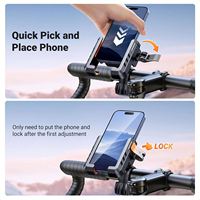 UGREEN Support de téléphone pour vélo 1S Quick Lock Support de téléphone pour vélo de moto Support de téléphone pour vélo Guidon réglable