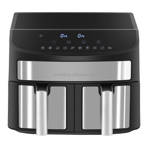 ANWELL <span class=keywords><strong>Friteuse</strong></span> à air <span class=keywords><strong>électrique</strong></span> intelligente avec écran tactile : Grande capacité, double panier, best-seller, design multifonctionnel <span class=keywords><strong>pour</strong></span> la maison - Product Image 2