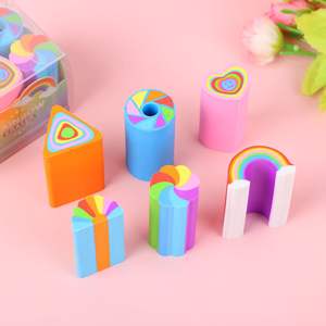 特大TPRレインボー学生消しゴムクリエイティブ子供漫画文房具プロモーションペンシルパターン - Product Image 2