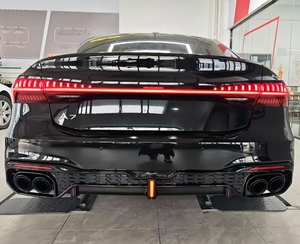 Difusor Trasero Estilo <span class=keywords><strong>RS7</strong></span> en Negro Brillante para <span class=keywords><strong>Audi</strong></span> A7 Sportback (<span class=keywords><strong>C8</strong></span>/4K8) 2019-2025, Alerón Inferior del Parachoques Trasero, Pieza de Carrocería en Resina (FRP) - Product Image 2