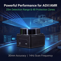 Capteur LiDAR anti-collision ultra-mince 43,5 mm pour robots AGV/AMR, radar laser 2D professionnel pour évitement d'obstacles