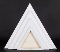 Fournitures d'art Mini toile tendue triangulaire vierge de 15 cm pour la peinture à l'huile/acrylique