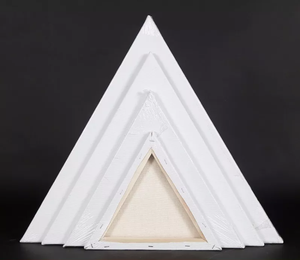 Fournitures d'art Mini <span class=keywords><strong>toile</strong></span> tendue triangulaire vierge de 15 cm pour la peinture à l'huile/acrylique - Product Image 3