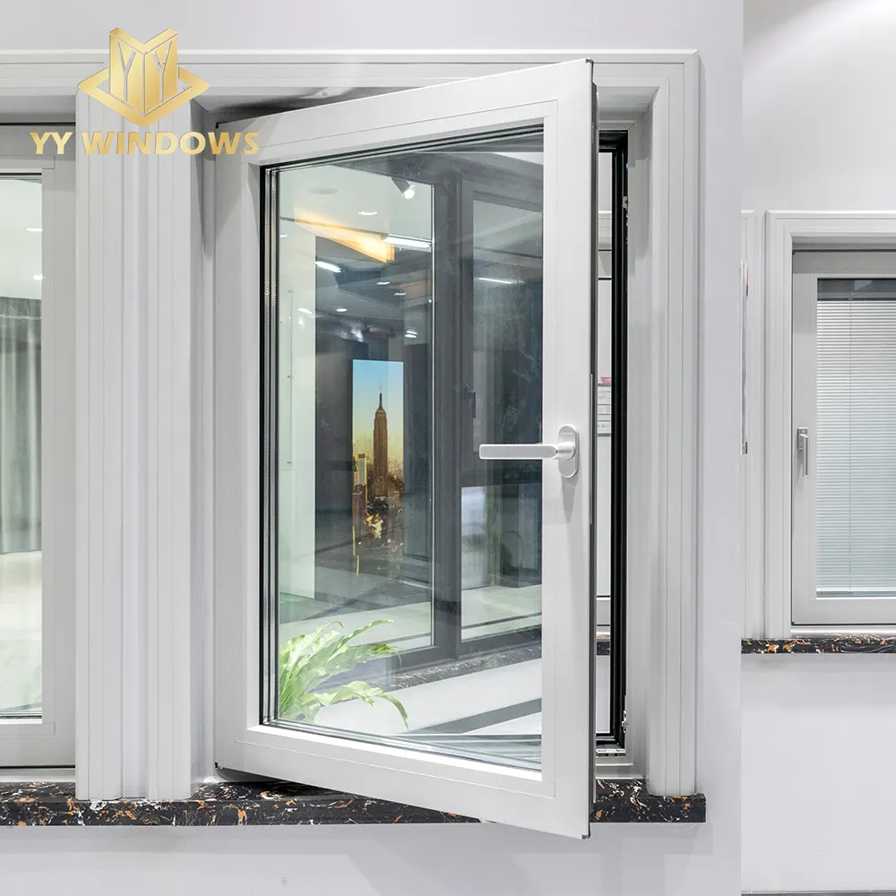 YY Windows Energy Efficient Latest Window Design Triple Glazed Aluminum Casement Window For Home