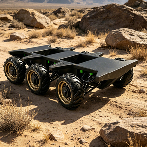 Châssis de robot électrique WA6 à 6 roues, assemblage de châssis 6x6, moteur moyeu, suspension indépendante, direction <span class=keywords><strong>Ackermann</strong></span>, haute capacité de charge - Product Image 6