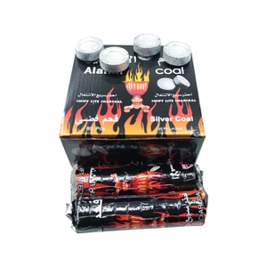 Carbón <span class=keywords><strong>Alamir</strong></span> de encendido rápido plateado, redondo de 33 mm, sin humo, de larga duración, carbón para hookah <span class=keywords><strong>Alamir</strong></span> de 33 mm - Product Image 4