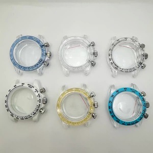 Nouvelles pièces de modification de montre, boîtier de montre en caoutchouc de 40 mm, verre acrylique compatible avec le mouvement VK63 - Product Image 1