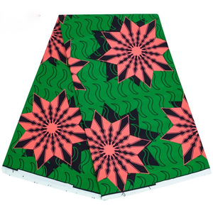 Tissu imprimé en cire africain en polyester en gros d'usine, 100% polyester, tissu imprimé en cire double face pour textile de maison - Product Image 6