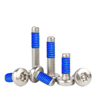 Vis à tête cylindrique Torx résistantes à l'inviolabilité Boulons à bouton de filetage en acier inoxydable 304 avec boulons à tête cylindrique adhésifs bleus