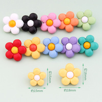 Botones Infantiles de 15/18 mm con Diseño de Flor, Botones para Coser a Mano, Botones para Manualidades, para Camisas, Vestidos, Suéteres, Decoración, Accesorios de Costura