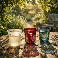 Verre à whisky, saké ou thé en cristal taillé à la main, style Edo Kiriko japonais, gravé, de luxe