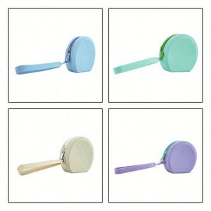 Silicone Handmade Zippered Mini Waterproof Portable Fashionable Coin Purses With <b>Wrist</b> <b>Strap</b> - Product Image 6