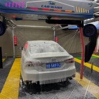Máquina de Lavado de Autos a Presión sin Contacto, de Bajo Ruido, para Uso Comercial en Interiores/Exteriores, Equipada con Sistema de Secado, de Acero Inoxidable, 8MPa