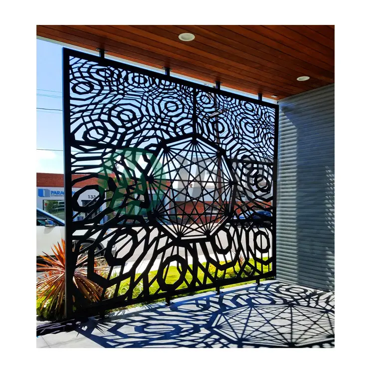 Custom Design Laser Gesneden Aluminium Reling & Metalen Trap Panelen & Balkon Privacy Panel