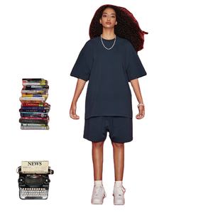 T-shirt d'été 305G lourd, respirant et durable, style américain, pur coton, uni, col rond, manches courtes, coupe ample - Product Image 5