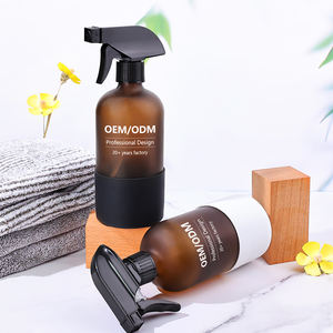 Botella de Vidrio Ámbar Esmerilado de 500ml/16oz con Pulverizador, Recargable, de Lujo, Personalizable, para Desinfectante de Manos y Alcohol, Venta al Por Mayor - Product Image 2