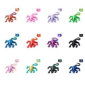 3D Printed Sphynx <strong>Cat</strong> Realistic Hairless <strong>Cat</strong> <strong>Figurine</strong> Cute 3D Printed Toy Articulated Fidget Toy for Lovers Home Decor - Product Image 4