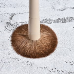 DailyQueen Nouveau Ensemble de 15 pinceaux de maquillage professionnels en poils synthétiques <span class=keywords><strong>marron</strong></span> avec manches en bois, haute qualité, personnalisable avec logo, vente en gros pour le visage - Product Image 6