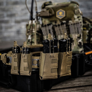 Emersongear Cordura กระเป๋าไนลอน500D น้ำหนักเบา, ซองใส่แม็กกาซีนแบบยุทธวิธีสามชั้นกระเป๋า5.56ยิงได้อย่างรวดเร็ว - Product Image 5