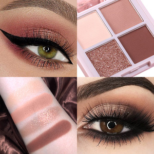 Bán Buôn Eyeshadow Nhà Sản Xuất Bốn Màu Không Thấm Nước Long Lanh Matte Eyeshadow Palette Tùy Chỉnh Eyeshadow Palette Với Logo - Product Image 3