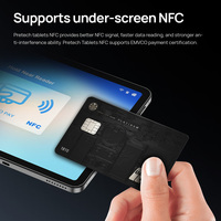 Tablet Android SoftPoS NFC 12 inci Bersertifikasi EMV L1 dengan Dock Pengisian Daya Magnetik dan Hub USB Ethernet RJ11 Multi USB