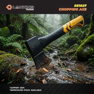 Hacha de 45 cm con mango de axila 561027 #   Hacha de Acero al Carbono de 450 mm y 850 g para Partir Leña, Bricolaje, Campismo al Aire Libre - Product Image 3