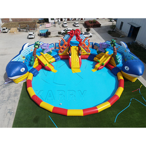 Parc aquatique gonflable géant sur le thème de l'océan avec piscine, toboggan multiple commercial, aire de jeux aquatique gonflable pour événements estivaux - Product Image 2