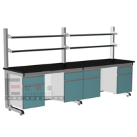 Meubles de laboratoire de haute qualité Table supérieure noire résistante aux produits chimiques avec armoire de rangement pour le stockage des produits chimiques de laboratoire