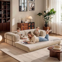 Muebles de Salón Plegables de Diseño Retro, Sofá Cama Convertible de Dos y Tres Plazas, Sofá Relajante Comprimido