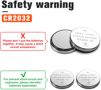Certifié CE CR2032CH/5B 3V pile bouton pour ordinateur portable clé de voiture télécommande Anti-perte ordinateur carte mère dispositifs Stock!