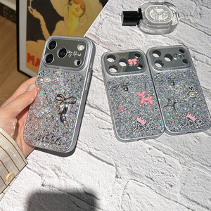 Custodia per <span class=keywords><strong>iPhone</strong></span> 17 Pro Max di Lusso con Strass, Perle, Orsetto, Fiocco e Cuore - <span class=keywords><strong>Cover</strong></span> Personalizzabile da Donna per <span class=keywords><strong>iPhone</strong></span> 16 15 - Product Image 1