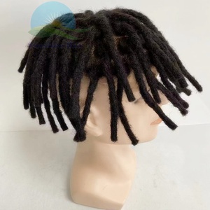 Vente en gros serrure redoute cheveux humains hommes topper toupet pleine dentelle perruque prêt à expédier <span class=keywords><strong>afro</strong></span> curl toupet pour hommes noirs redoute serrures - Product Image 5